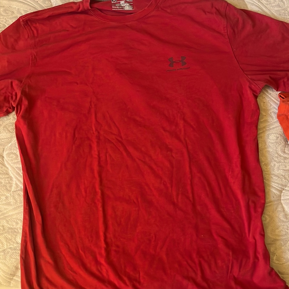Red workout shirt